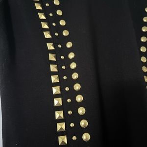 Studded black cocktail dress